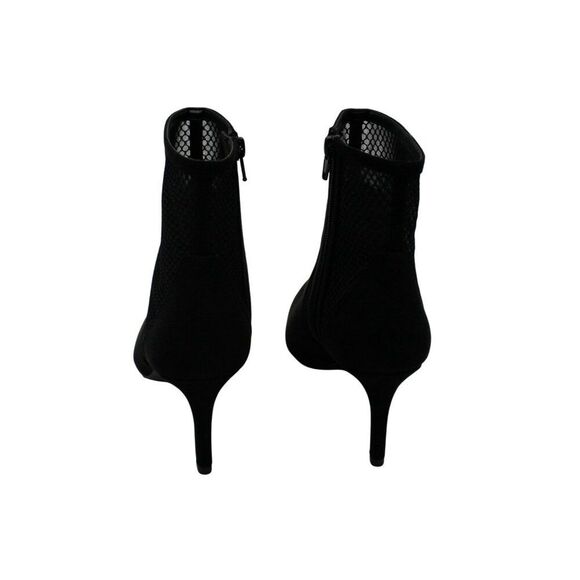 Alfani Womens Black Mesh Cushioned Jamari Pointed Toe Stiletto Zip-up Dress Boot - Picture 8 of 8